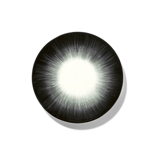 De Set of 4 Plates Variation 5 - Off White &amp; Black, 6.89"W
