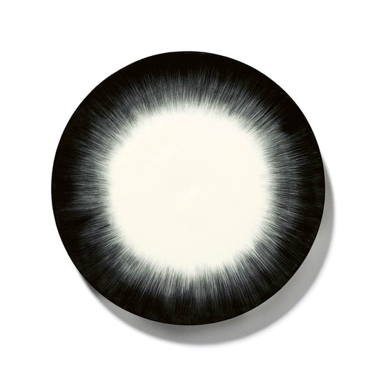 De Set of 4 Plates Variation 5 - Off White &amp; Black, 9.45"W