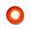 Dé Breakfast Plates Variation 5 - Set of 4, Off White and Red