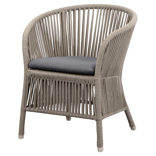 Derby Chair - Gray Seat Cushion, Taupe Rope Frame