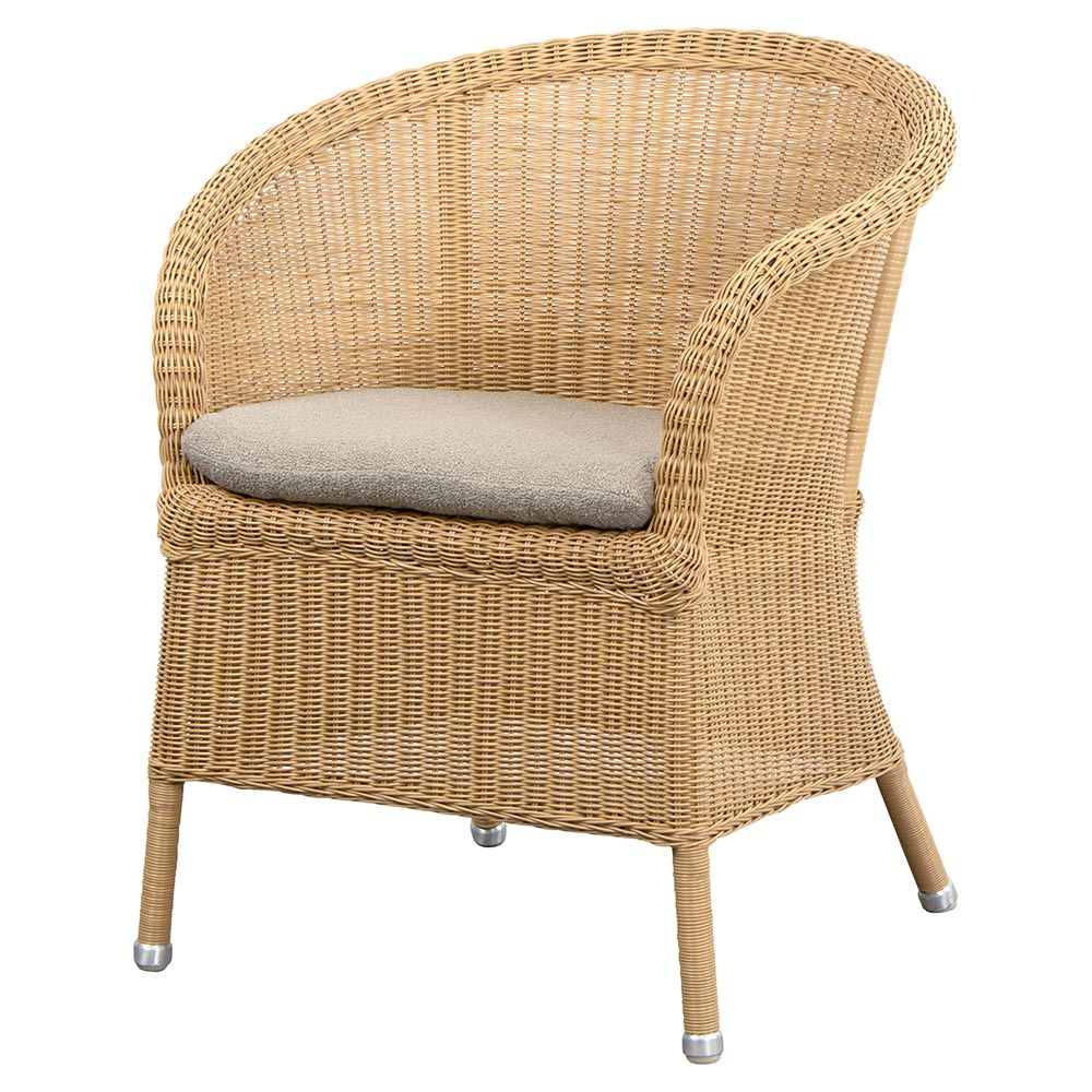 Derby Chair - Taupe Free Seat Cushion, Natural Weave Frame