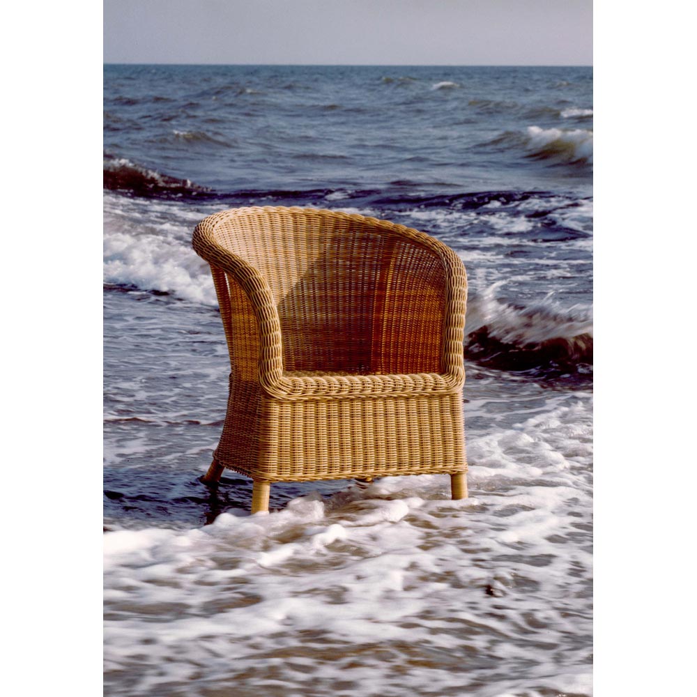 Derby Chair - Taupe Free Seat Cushion, Natural Weave Frame