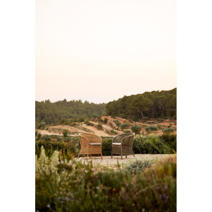 Derby Chair - Taupe Free Seat Cushion, Natural Weave Frame