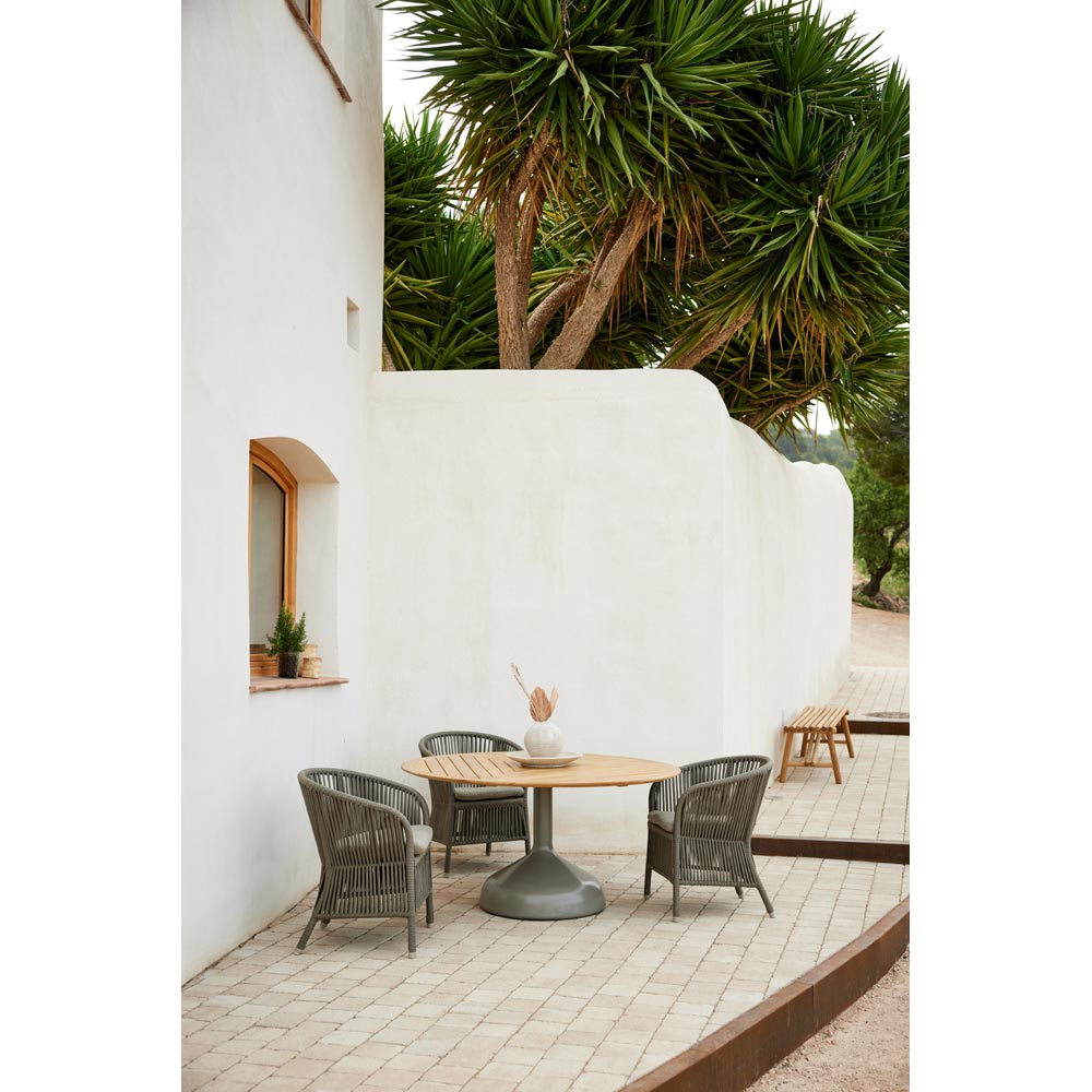 Derby Chair - Taupe Free Seat Cushion, Natural Weave Frame