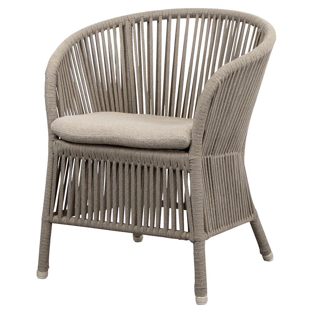 Derby Chair - Taupe Free Seat Cushion, Taupe Rope Frame