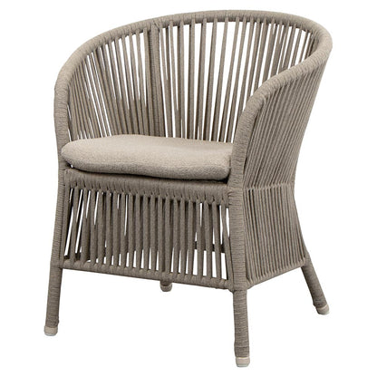 Derby Chair - Taupe Free Seat Cushion, Taupe Rope Frame