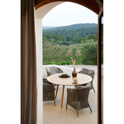 Derby Chair - Taupe Free Seat Cushion, Taupe Rope Frame