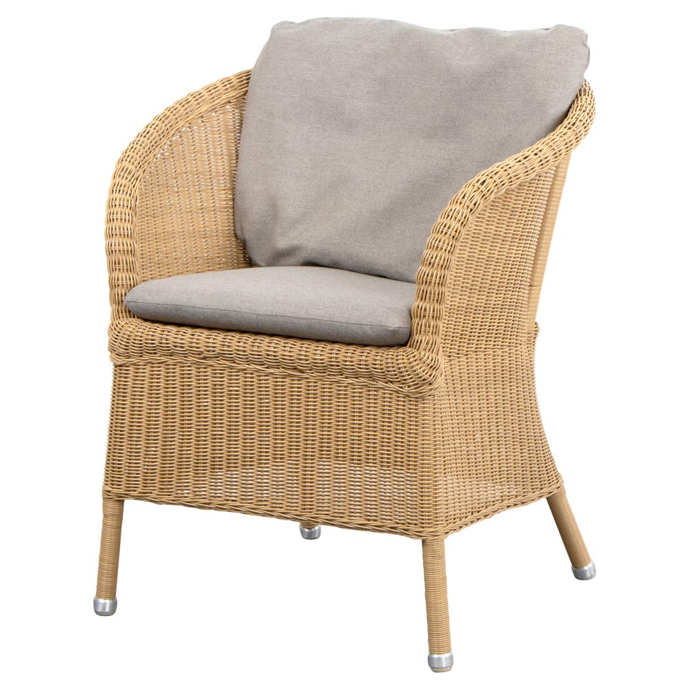 Derby Chair - Taupe Natte Cushions, Natural Weave Frame
