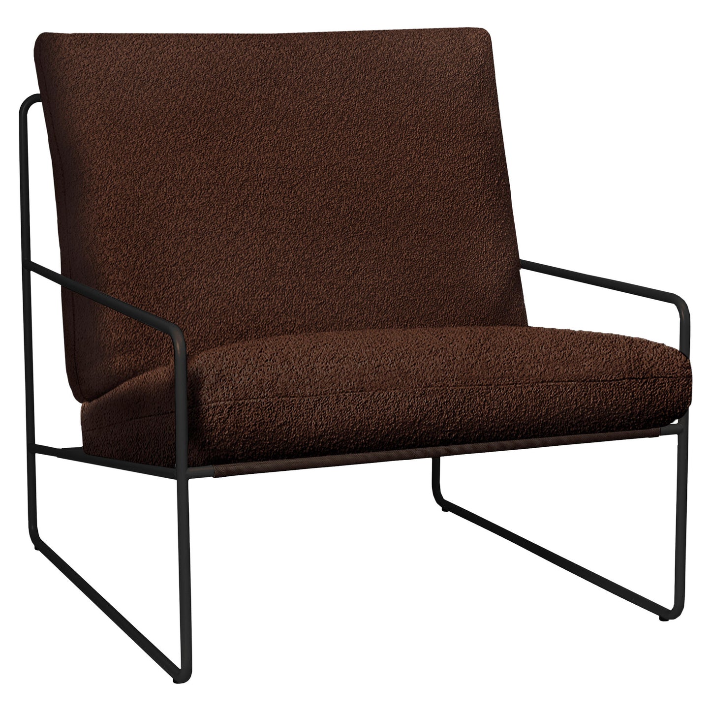 Desert 1-Seater Outdoor Sofa - Chestnut, Black Frame