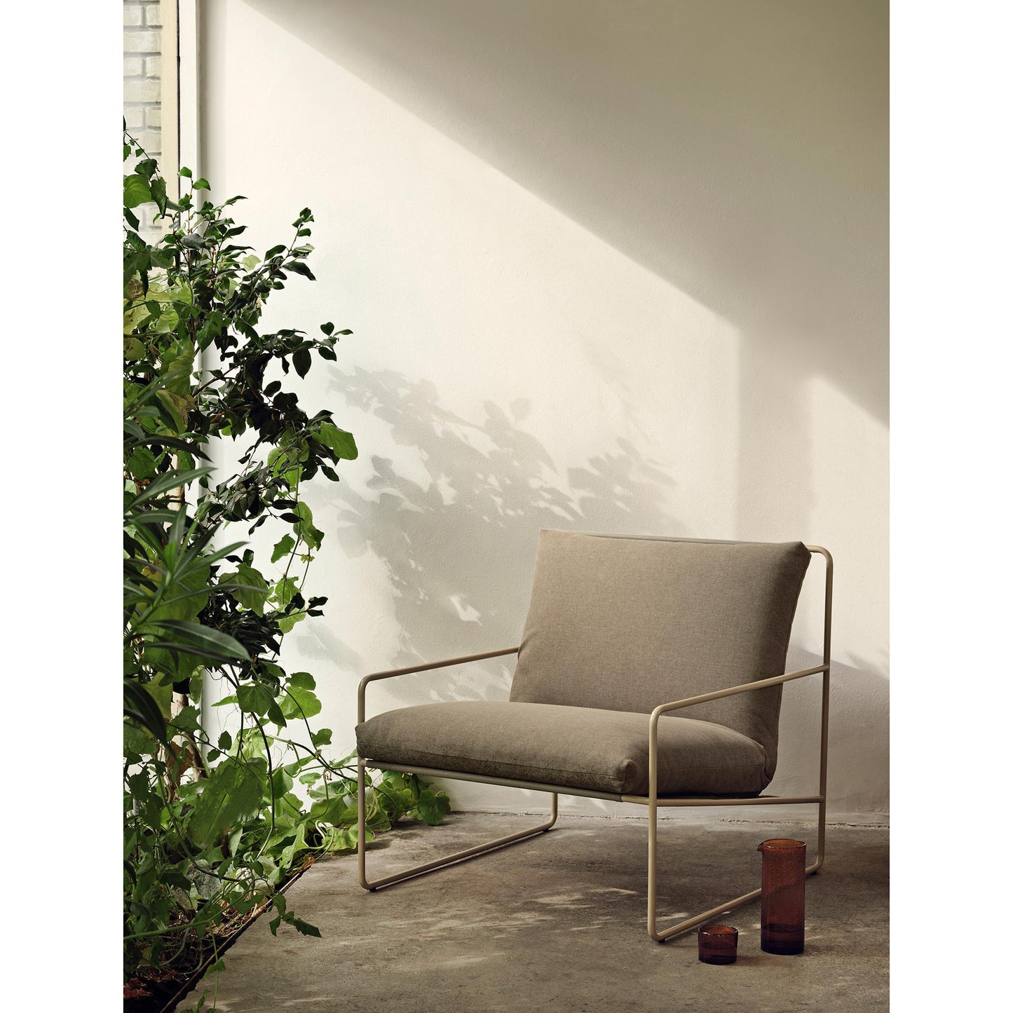 Desert 1-Seater Outdoor Sofa - Dark Sand, Cashmere Frame
