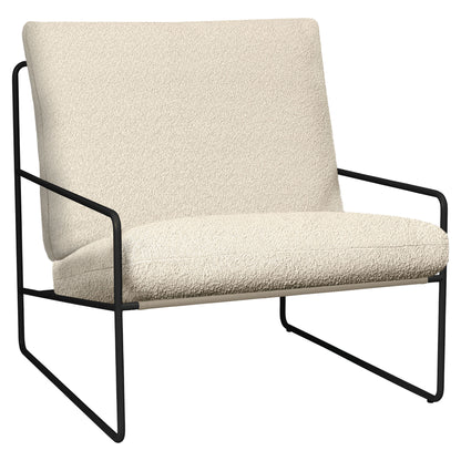 Desert 1-Seater Outdoor Sofa - Off White, Black Frame