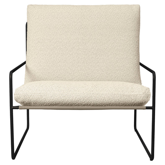 Desert 1-Seater Outdoor Sofa - Off White, Black Frame