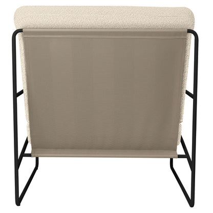 Desert 1-Seater Outdoor Sofa - Off White, Black Frame