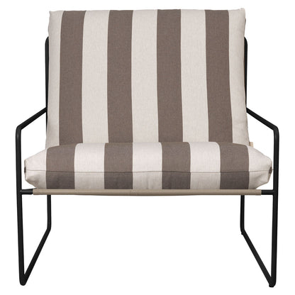 Desert 1-seater Stripe - Black, Chocolate