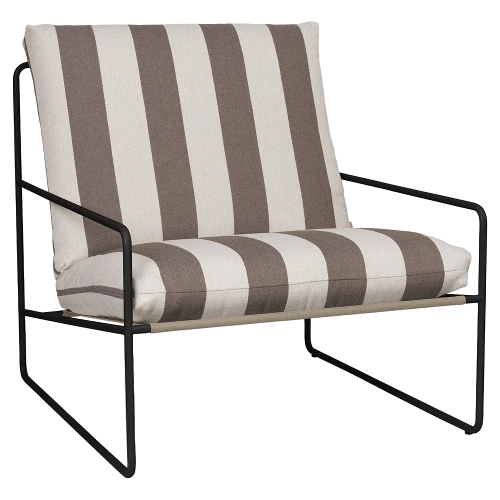 Desert 1-seater Stripe - Black, Chocolate