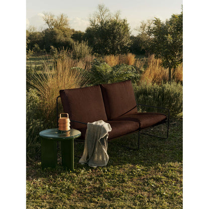 Desert 2-Seater Outdoor Sofa - Chestnut, Black Frame