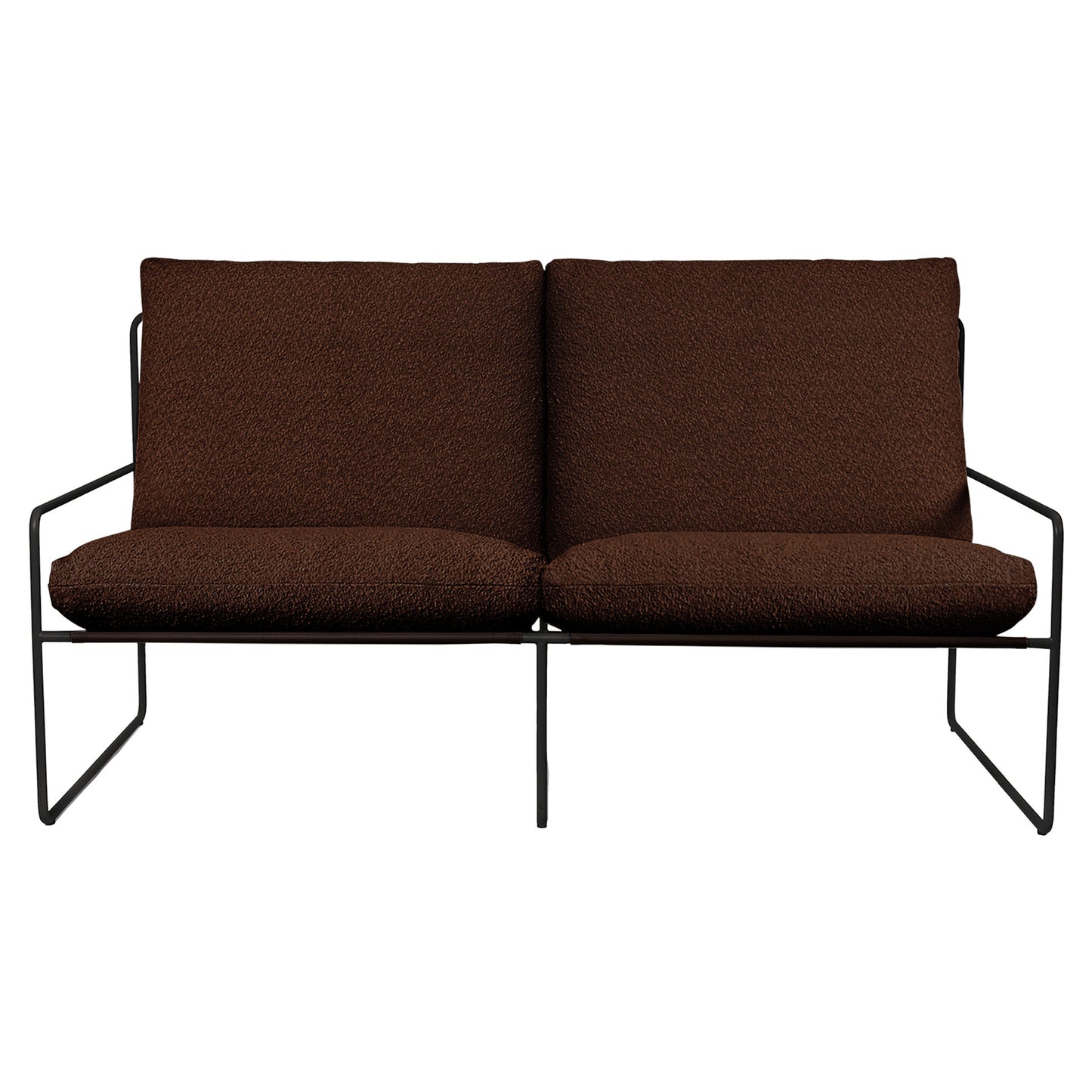 Desert 2-Seater Outdoor Sofa - Chestnut, Black Frame