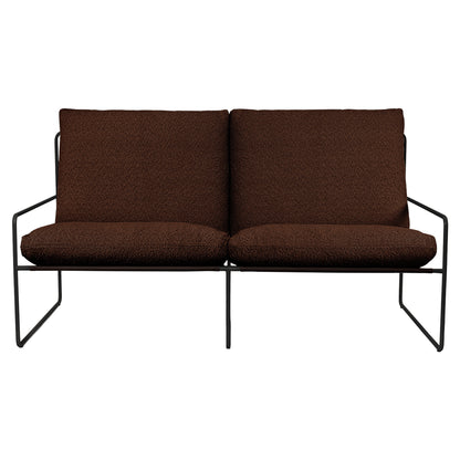Desert 2-Seater Outdoor Sofa - Chestnut, Black Frame