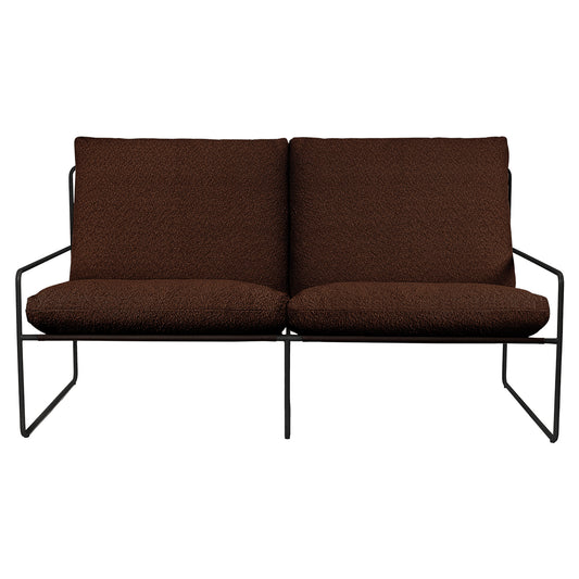 Desert 2-Seater Outdoor Sofa - Chestnut, Black Frame
