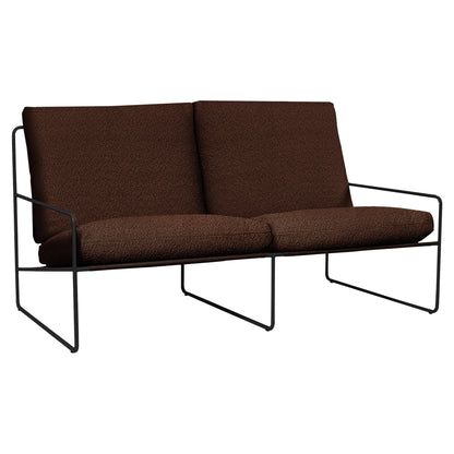 Desert 2-Seater Outdoor Sofa - Chestnut, Black Frame