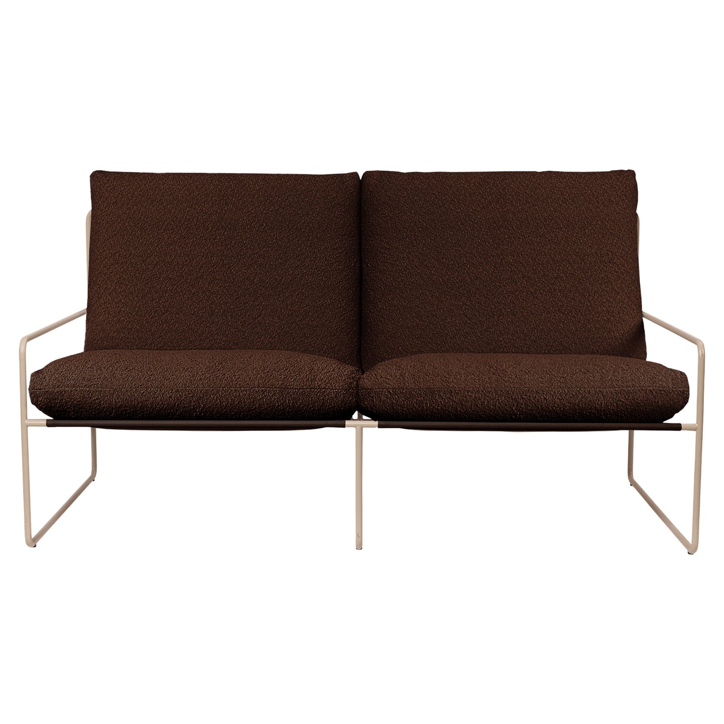 Desert 2-Seater Outdoor Sofa - Chestnut, Cashmere Frame