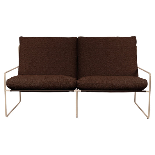 Desert 2-Seater Outdoor Sofa - Chestnut, Cashmere Frame