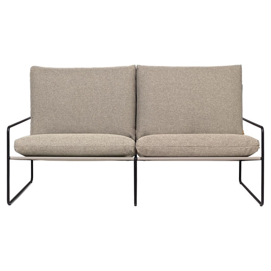 Desert 2-Seater Outdoor Sofa - Dark Sand, Black Frame
