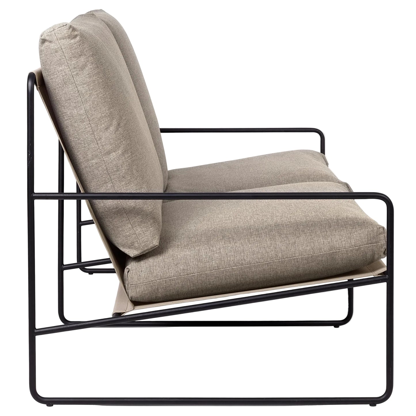 Desert 2-Seater Outdoor Sofa - Dark Sand, Black Frame