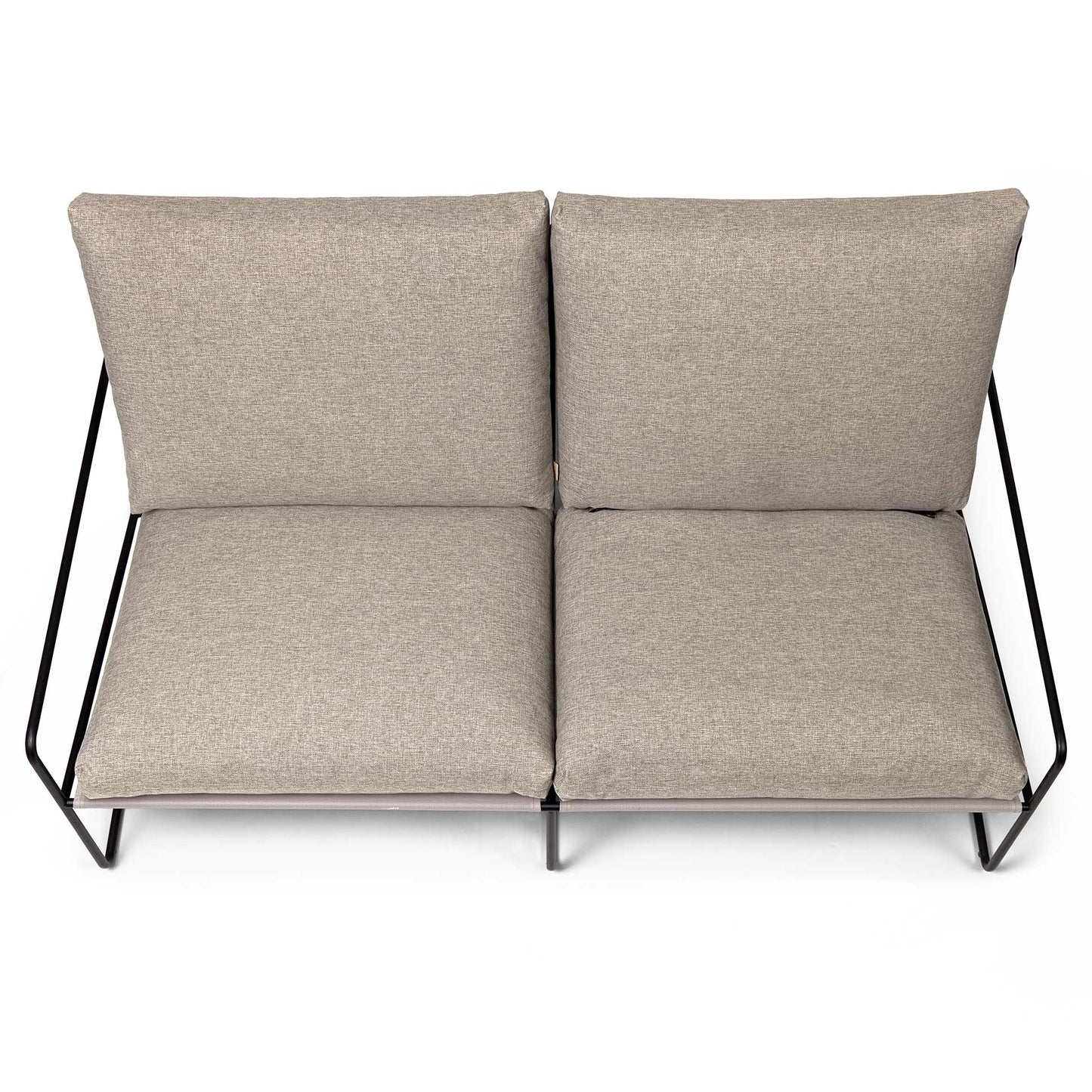 Desert 2-Seater Outdoor Sofa - Dark Sand, Black Frame