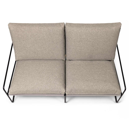Desert 2-Seater Outdoor Sofa - Dark Sand, Black Frame