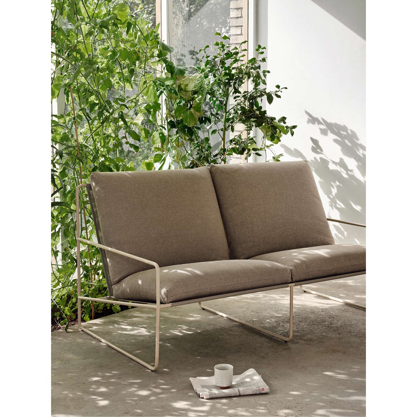 Desert 2-Seater Outdoor Sofa - Dark Sand, Cashmere Frame