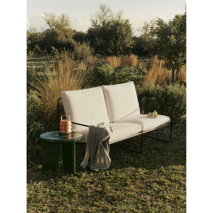 Desert 2-Seater Outdoor Sofa - Off White, Black Frame