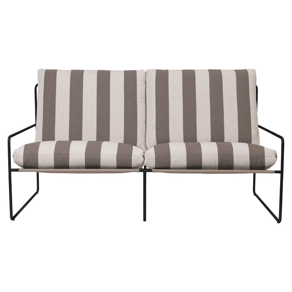 Desert 2-seater Stripe - Black, Chocolate