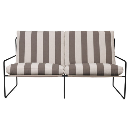 Desert 2-seater Stripe - Black, Chocolate
