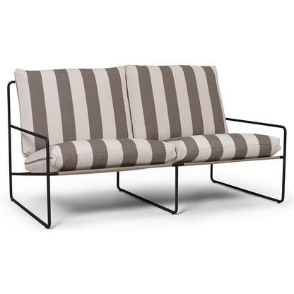 Desert 2-seater Stripe - Black, Chocolate