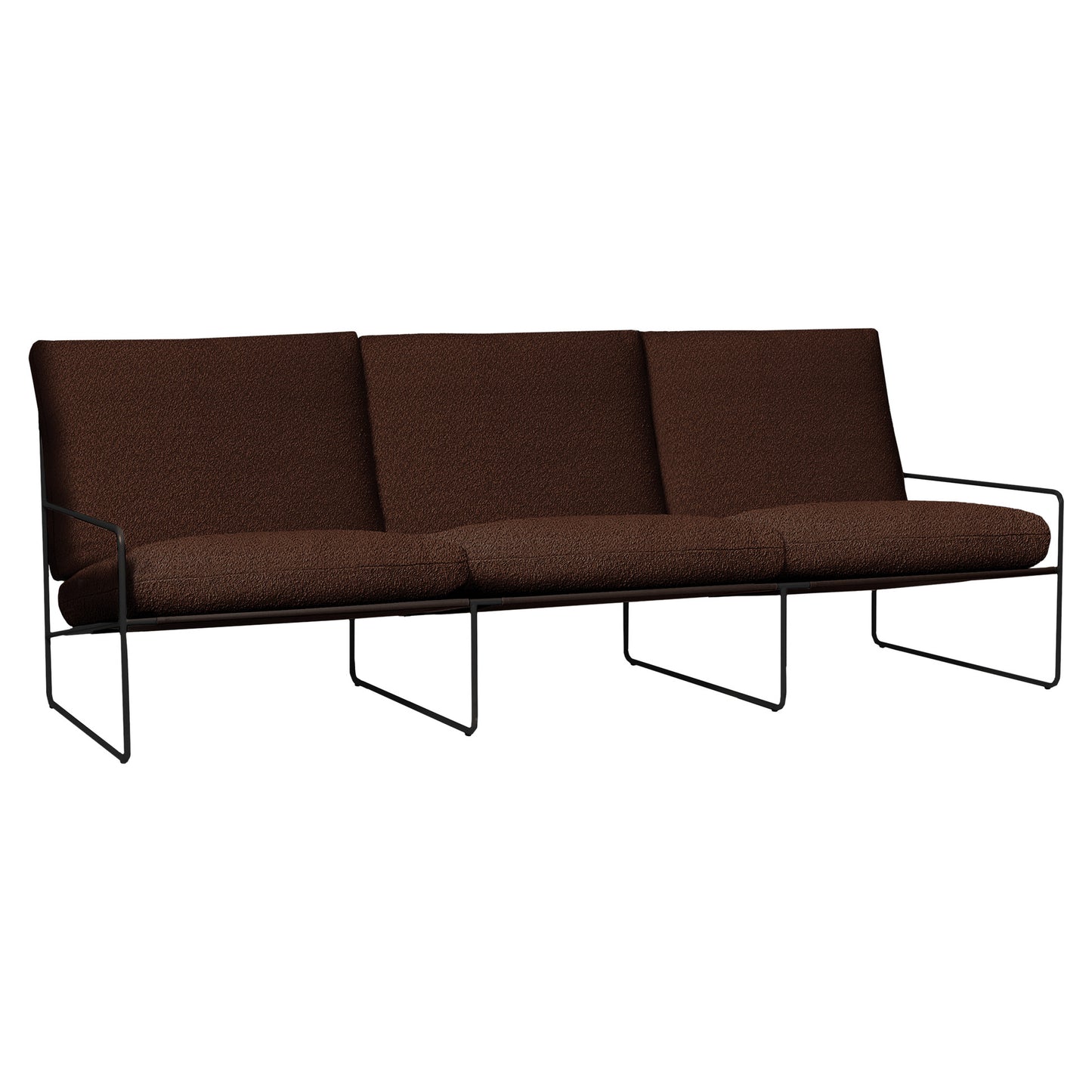 Desert 3-Seater Outdoor Sofa - Chestnut, Black Frame