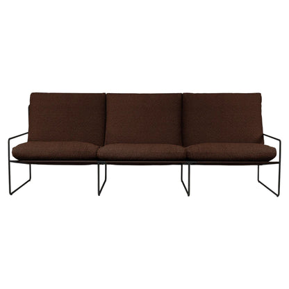 Desert 3-Seater Outdoor Sofa - Chestnut, Black Frame