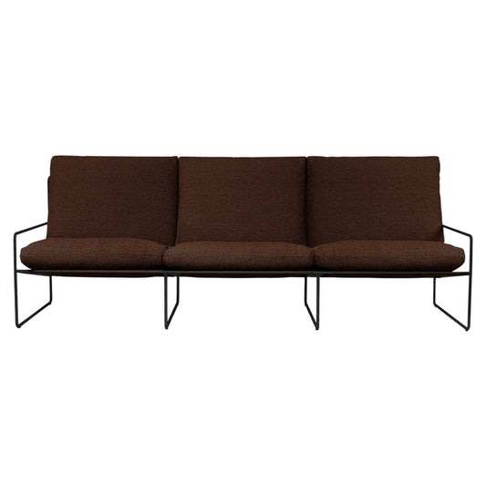Desert 3-Seater Outdoor Sofa - Chestnut, Black Frame