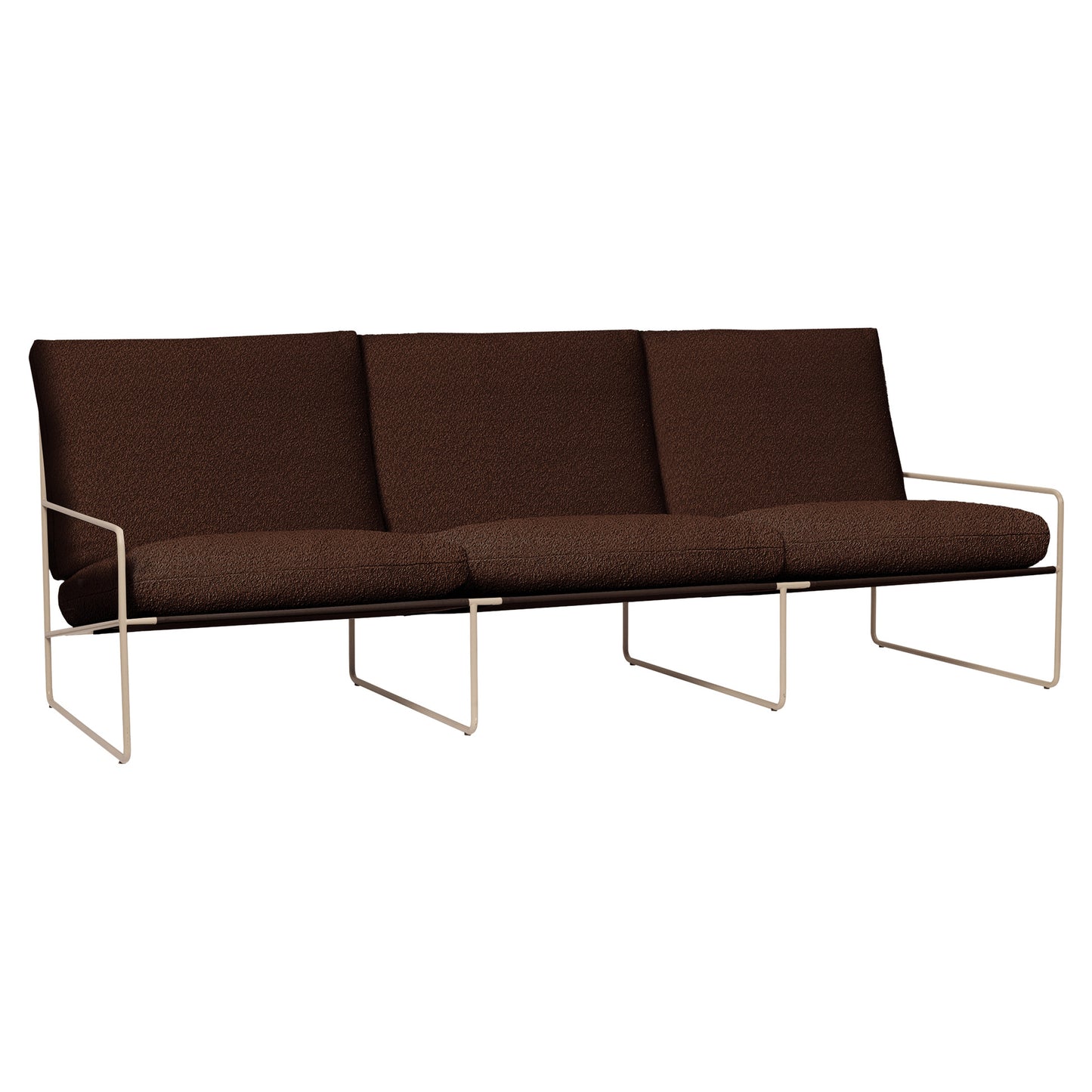 Desert 3-Seater Outdoor Sofa - Chestnut, Cashmere Frame