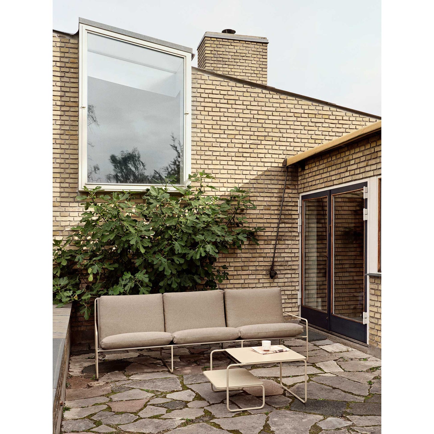 Desert 3-Seater Outdoor Sofa - Dark Sand, Cashmere Frame