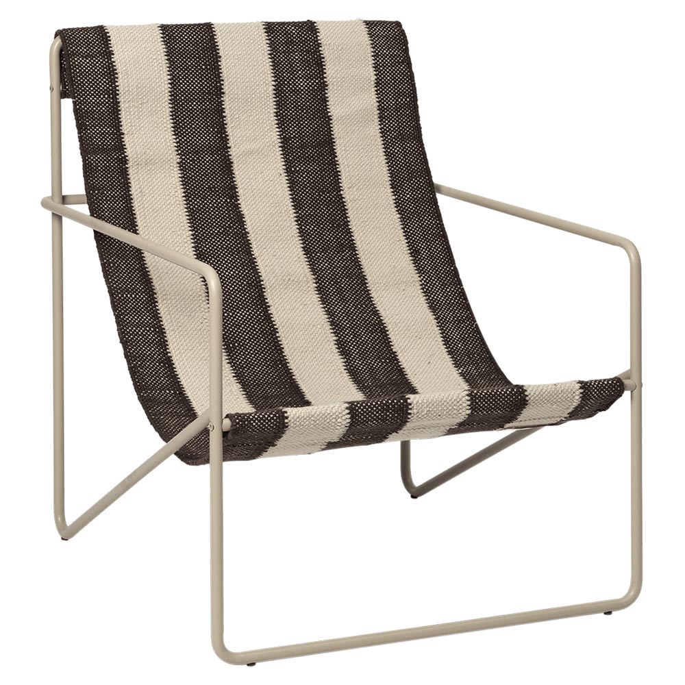 Desert Lounge Chair - Cashmere, Off-white, Chocolate