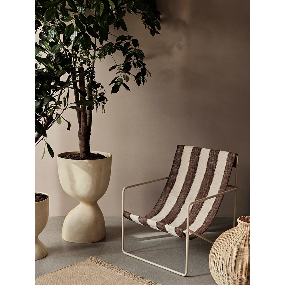 Desert Lounge Chair - Cashmere, Off-white, Chocolate