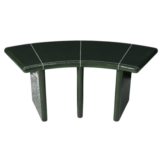 Deya Curved Bench - Dark Green