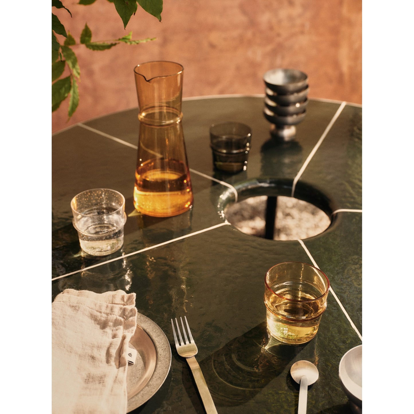 Deya Dining Table - Dark Green