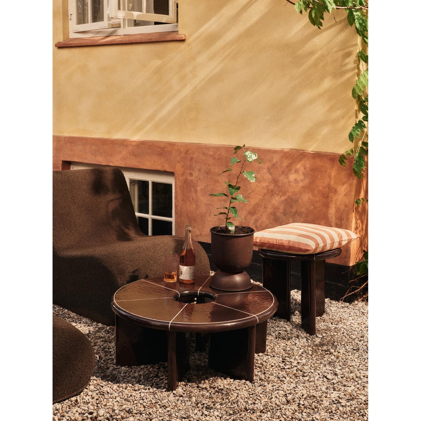 Deya Side Table - Chestnut Brown