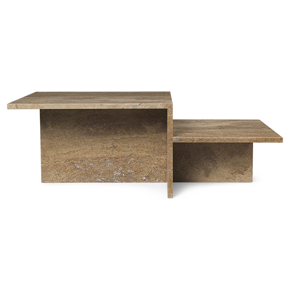 Distinct Coffee Table - Dark Brown Travertine