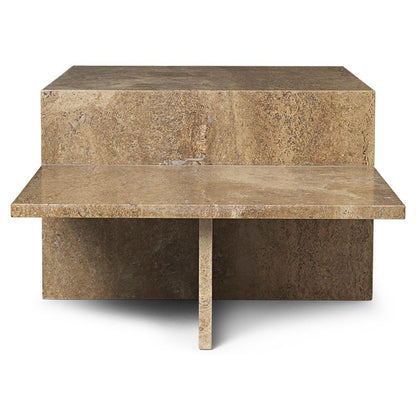 Distinct Coffee Table - Dark Brown Travertine