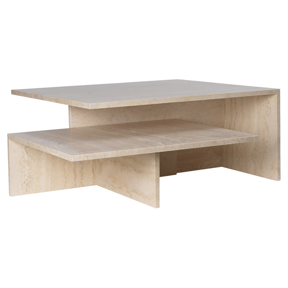 Distinct Grande Duo Tables - Travertine