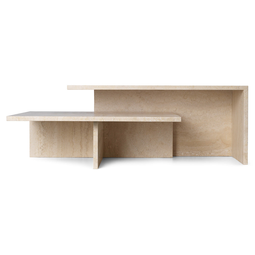 Distinct Grande Duo Tables - Travertine