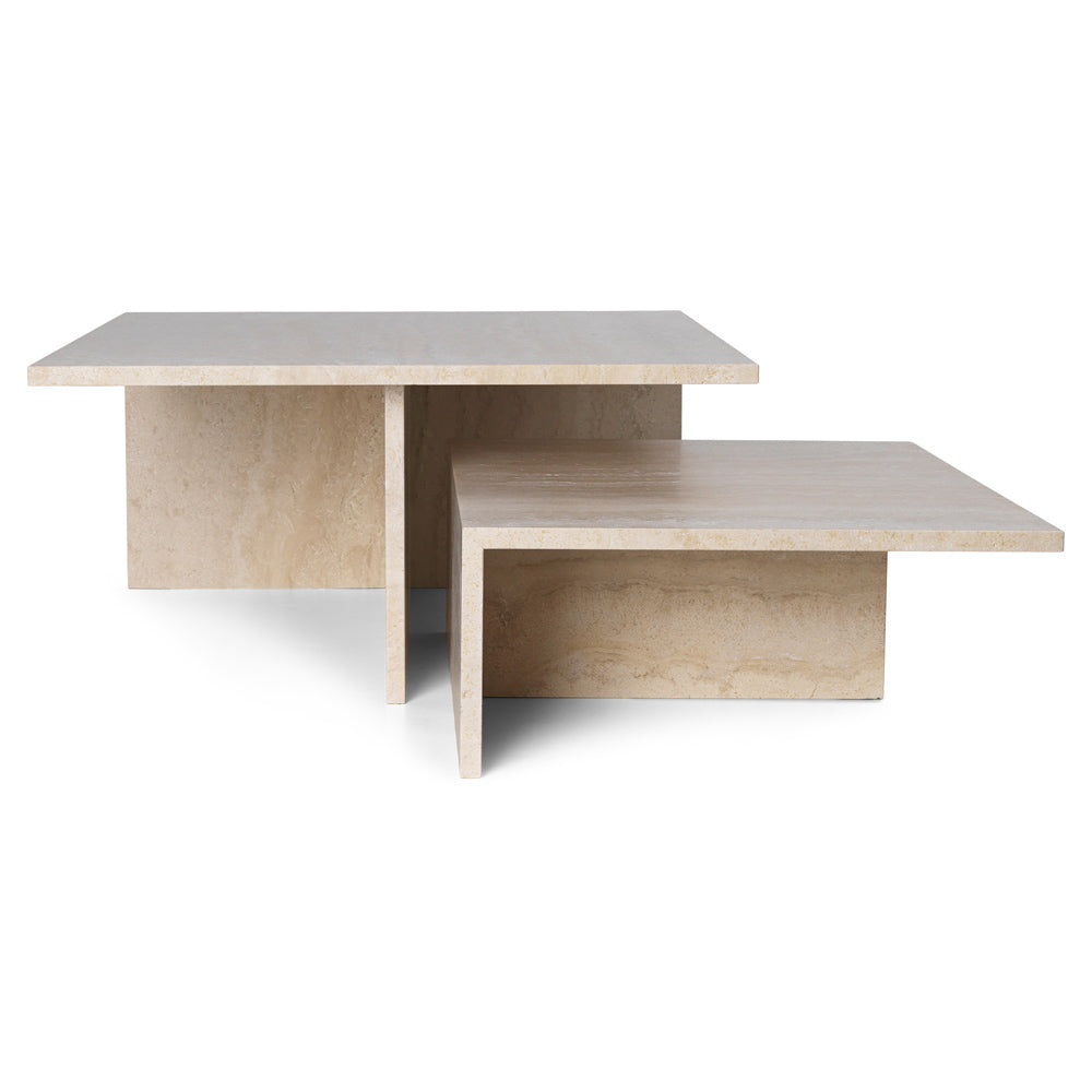 Distinct Grande Duo Tables - Travertine